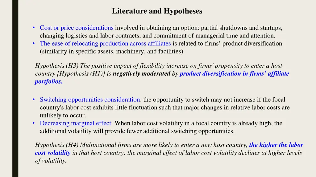 literature and hypotheses 2
