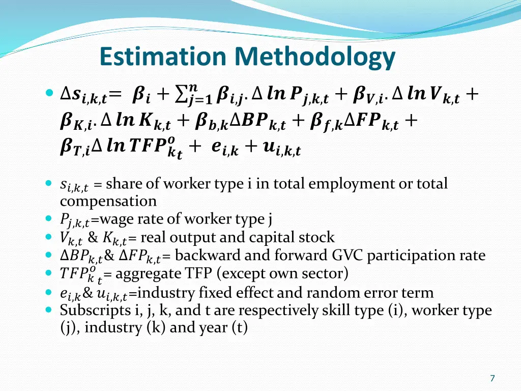 estimation methodology