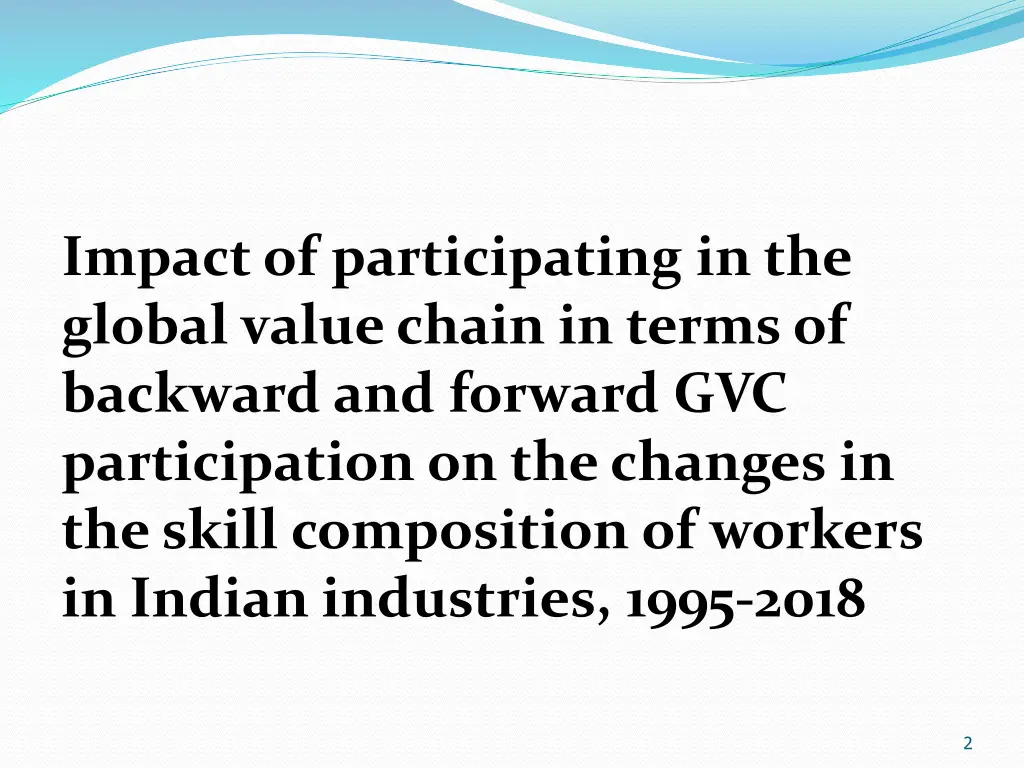 impact of participating in the global value chain