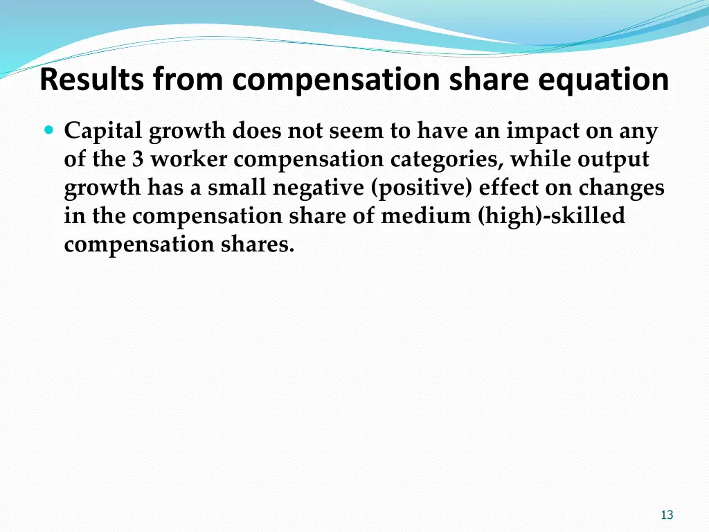 results from compensation share equation 1