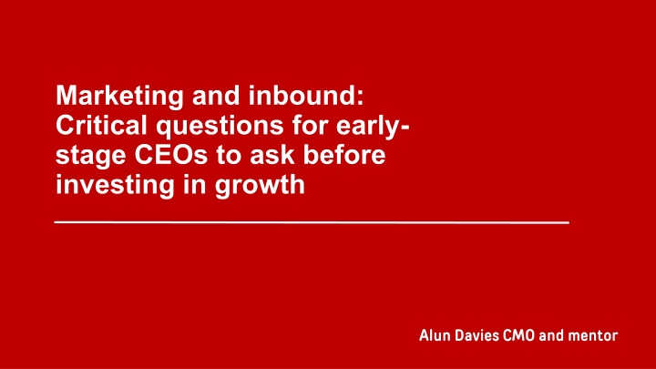 marketing and inbound critical questions