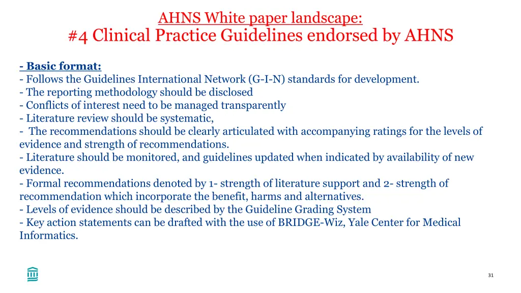 ahns white paper landscape 4 clinical practice