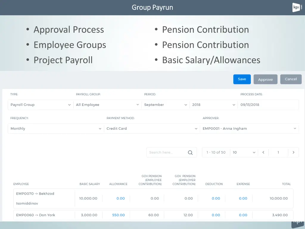 group group payrun payrun