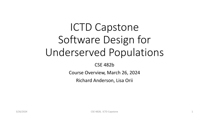 ictd capstone software design for underserved
