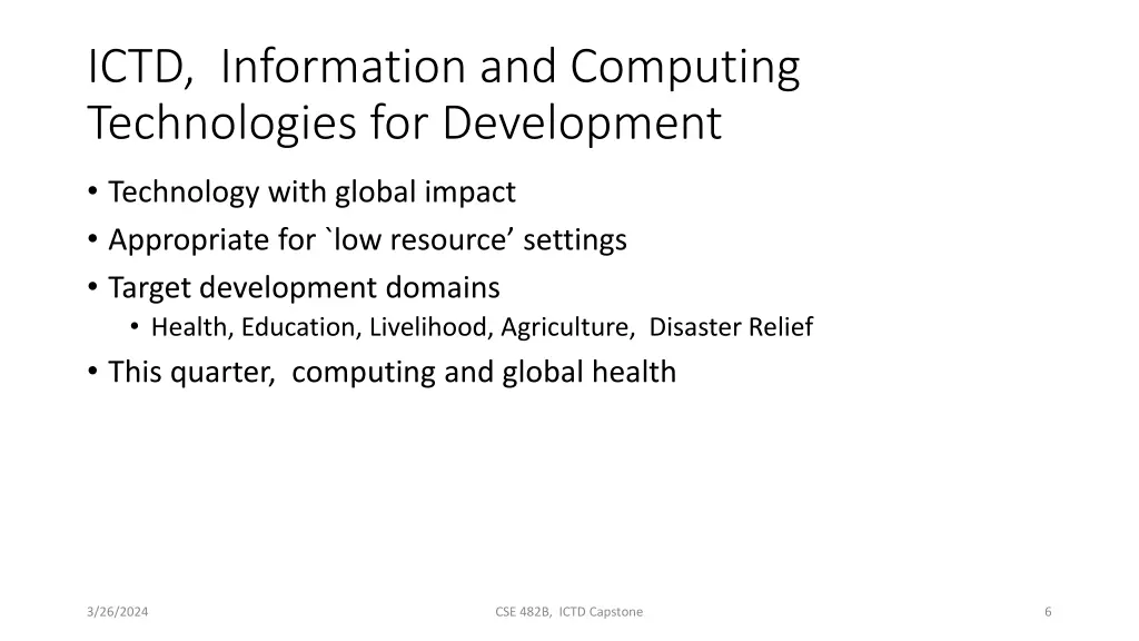 ictd information and computing technologies