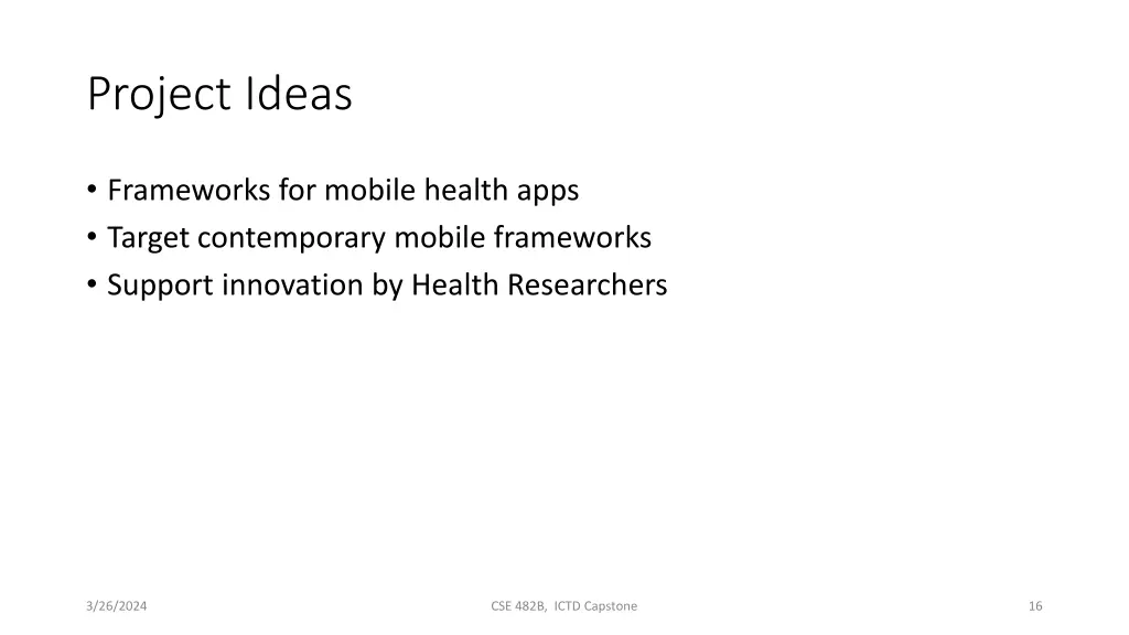 project ideas