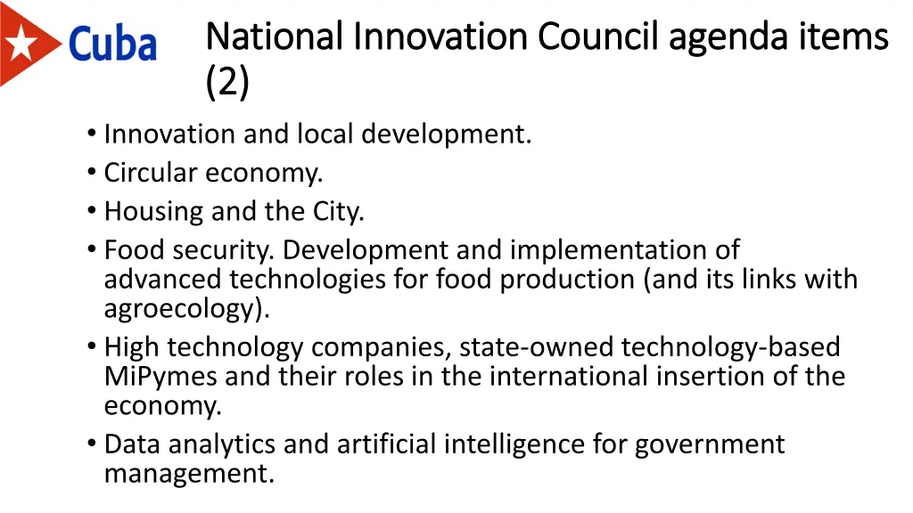 national innovation council agenda items national 1