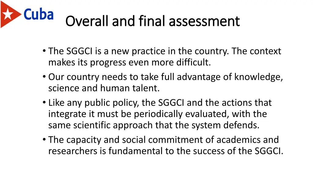 overall overall and final and final assessment