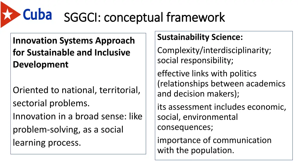 sggci conceptual framework sggci conceptual