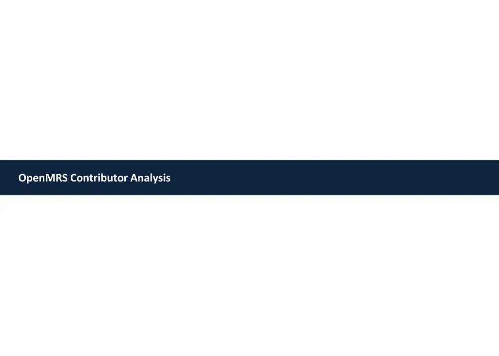 openmrs contributor analysis