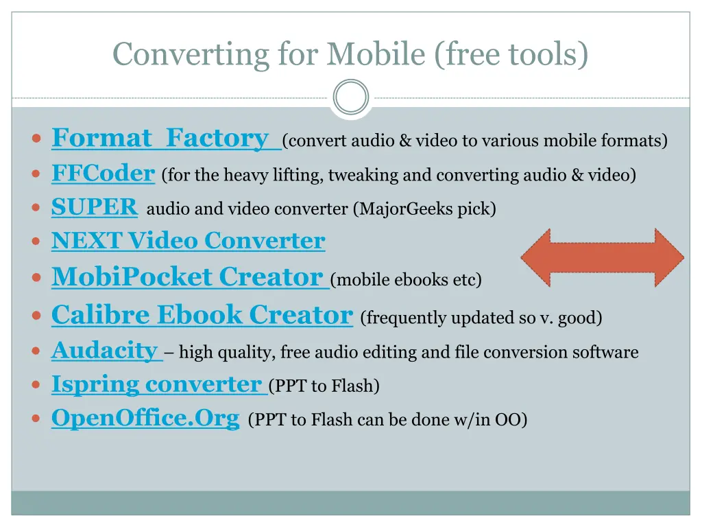 converting for mobile free tools