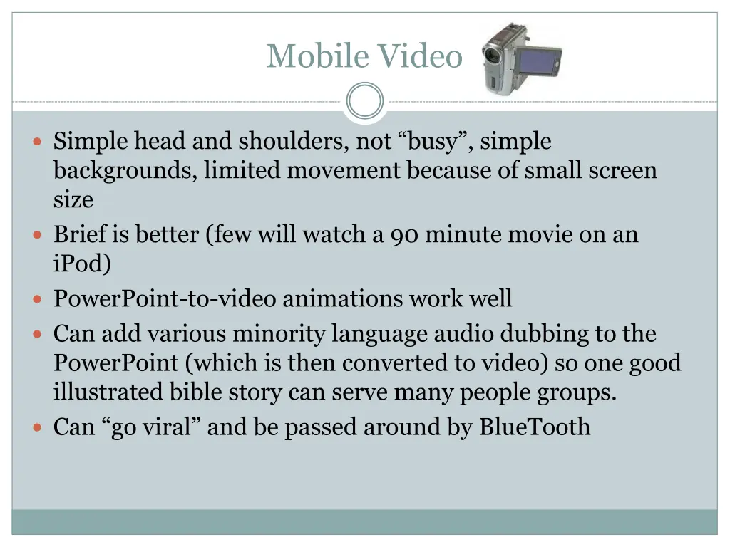 mobile video
