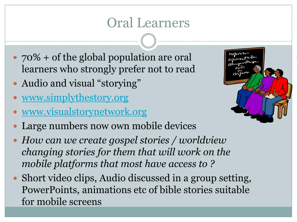 oral learners