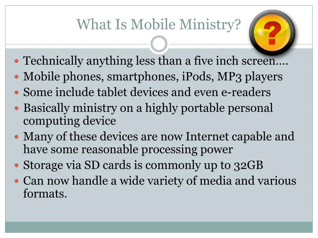 what is mobile ministry