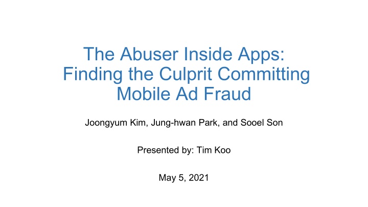 the abuser inside apps finding the culprit
