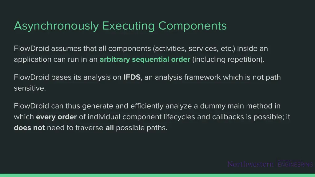 asynchronously executing components