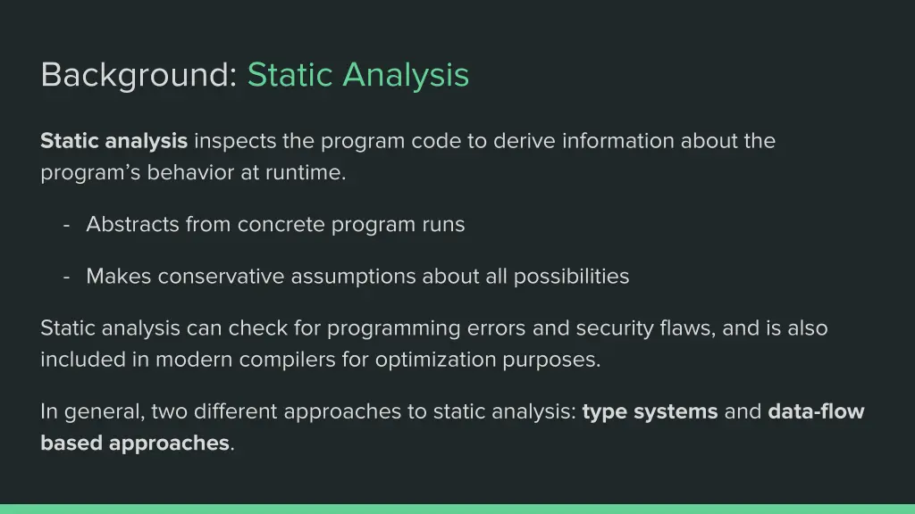background static analysis