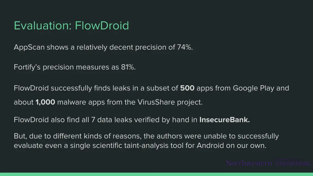 evaluation flowdroid