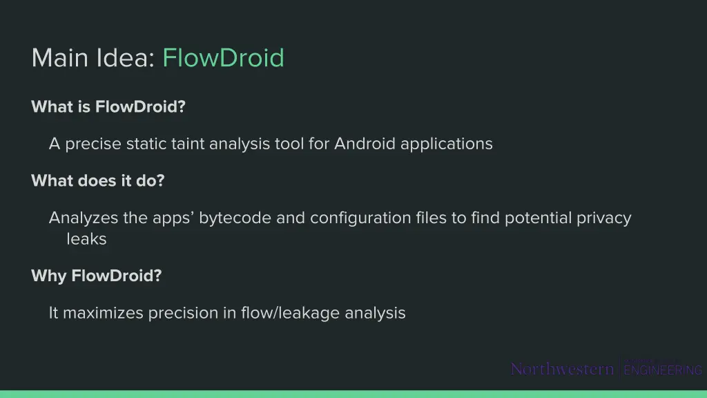 main idea flowdroid