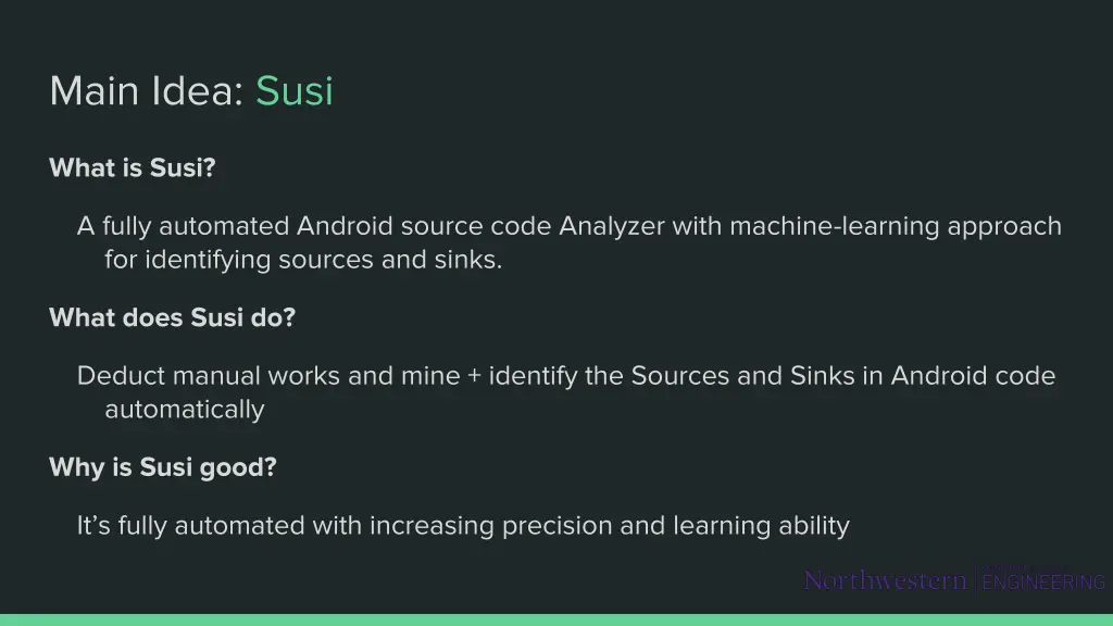 main idea susi