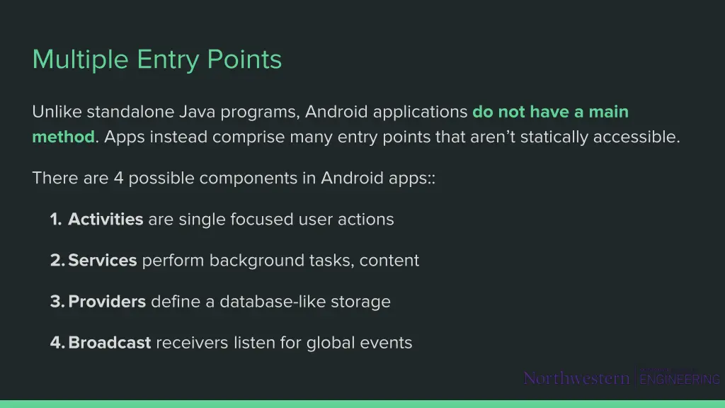 multiple entry points