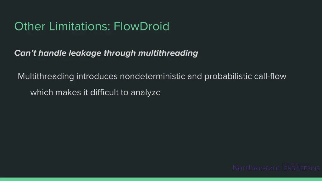 other limitations flowdroid 2