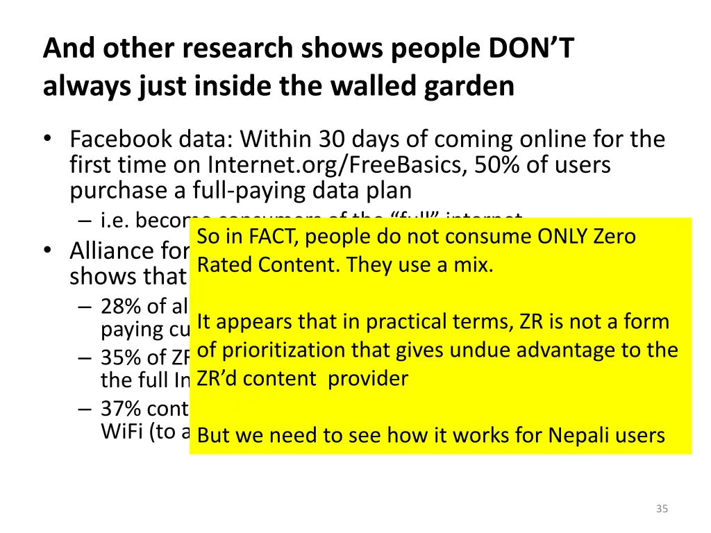 and other research shows people don t always just