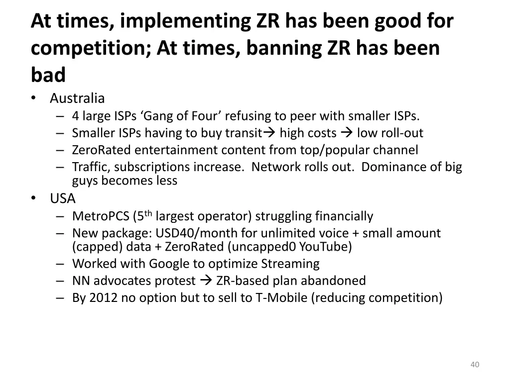at times implementing zr has been good