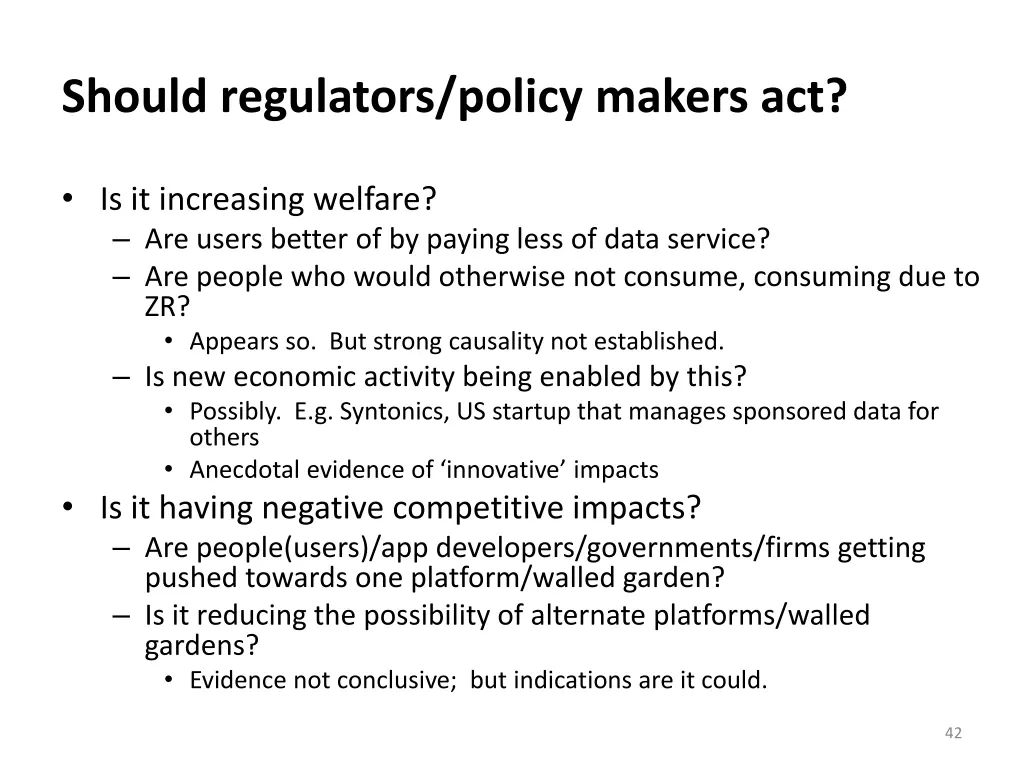 should regulators policy makers act
