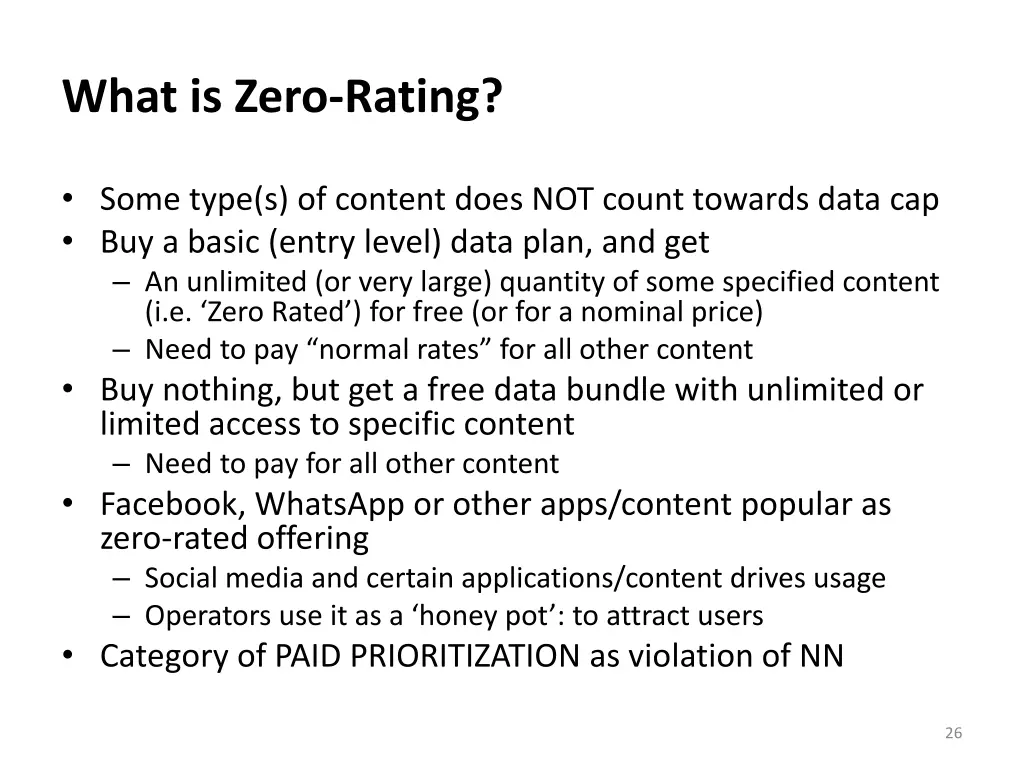 what is zero rating