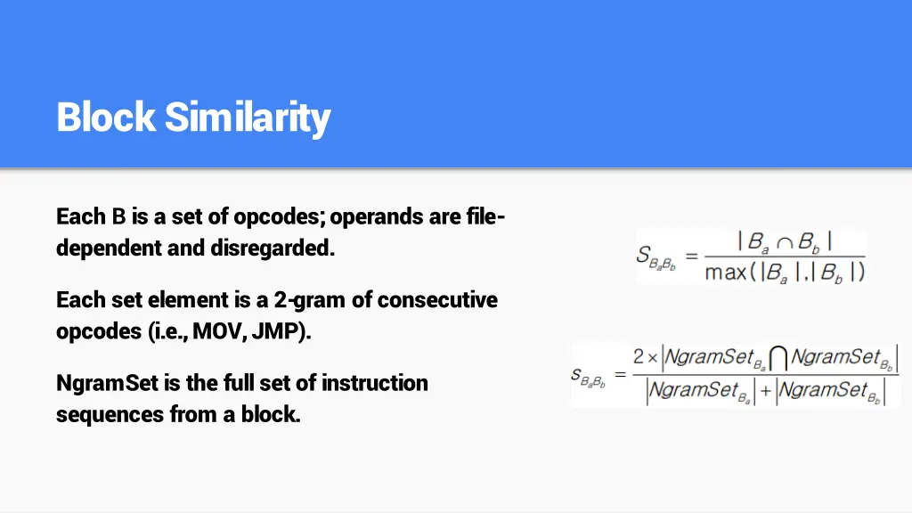 block similarity