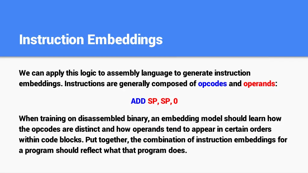 instruction embeddings