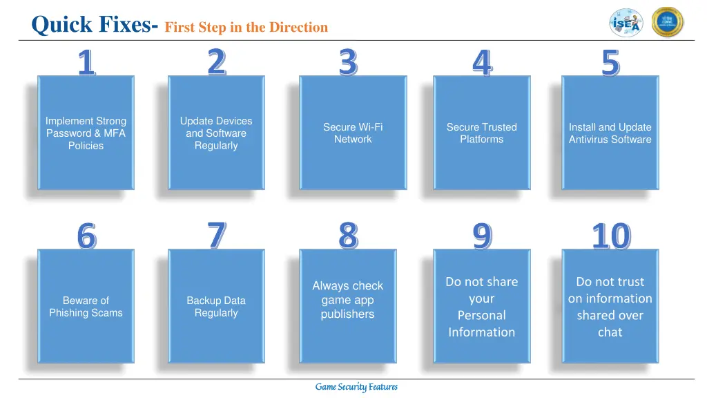 quick fixes first step in the direction 1