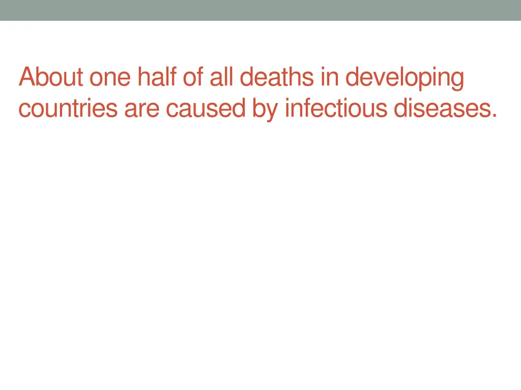 about one half of all deaths in developing