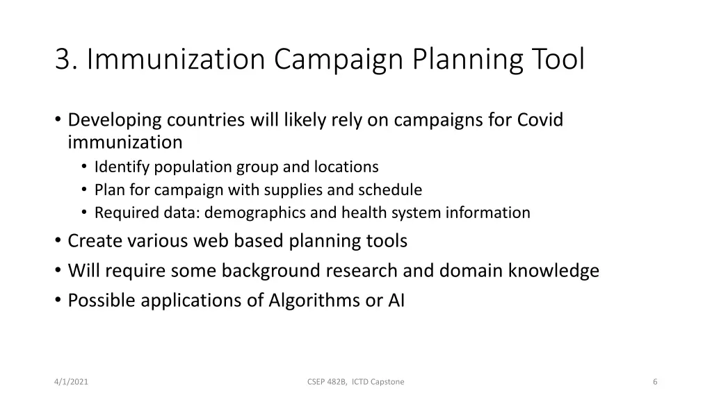 3 immunization campaign planning tool