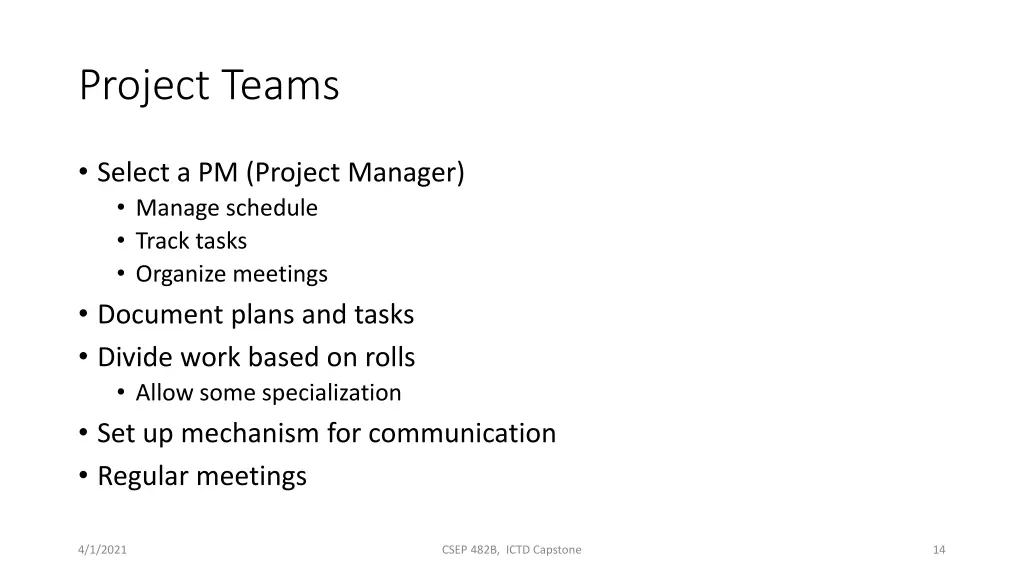 project teams