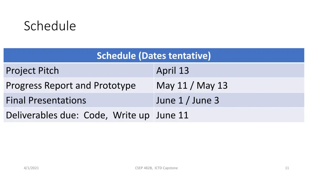 schedule 1