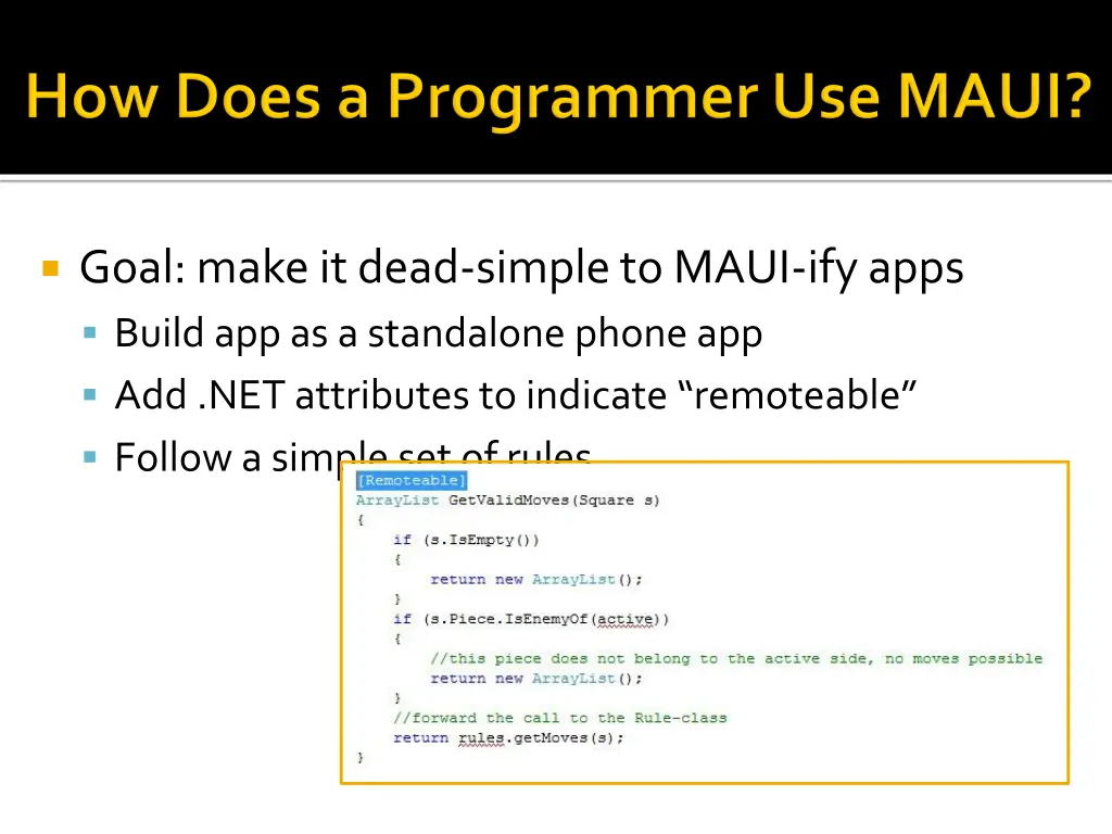 goal make it dead simple to maui ify apps build