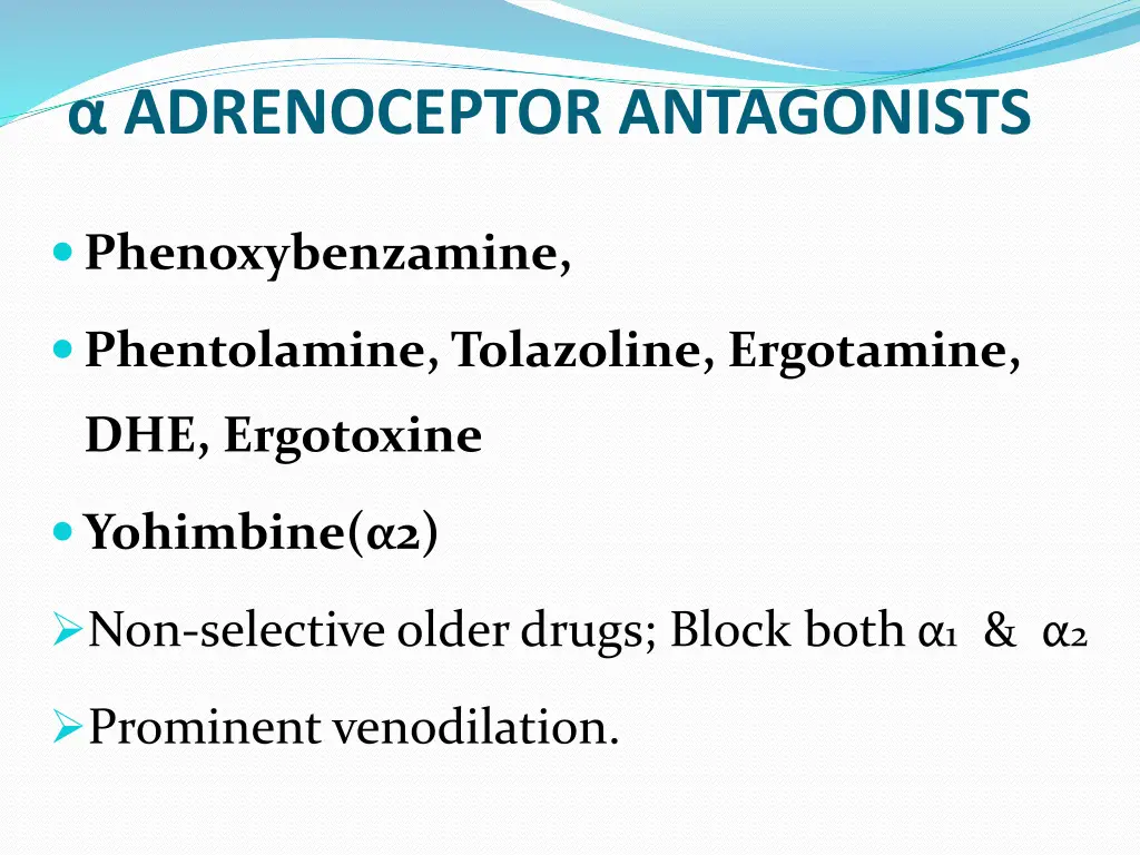 adrenoceptor antagonists