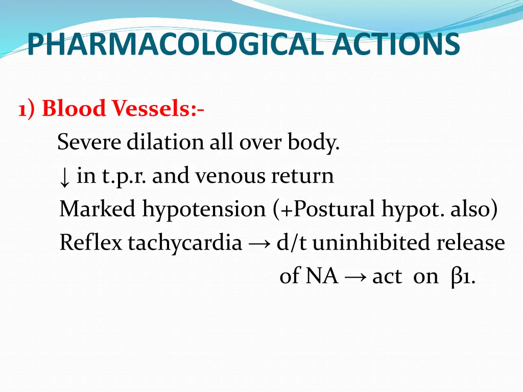 pharmacological actions