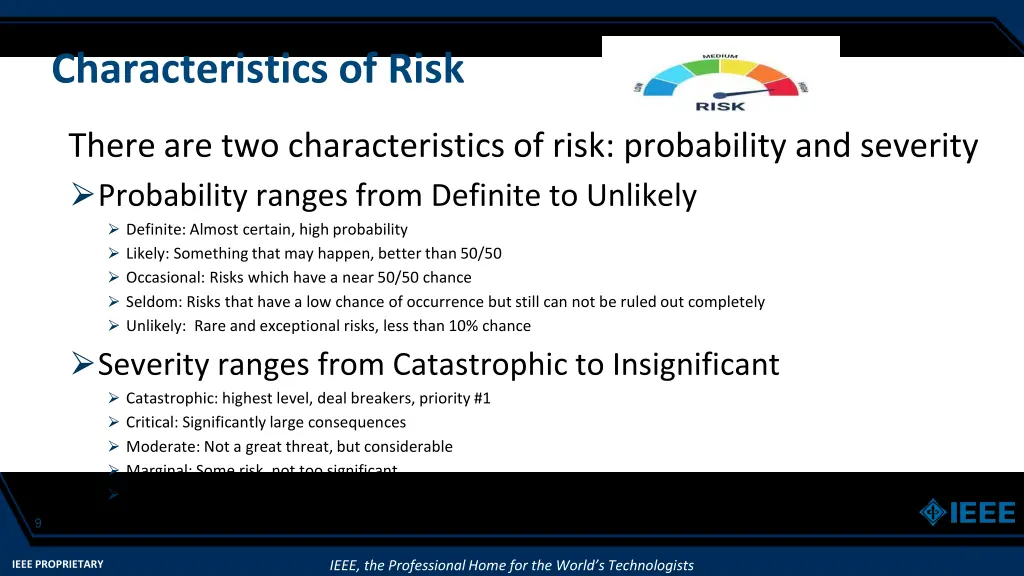 characteristics of risk