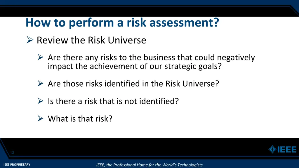 how to perform a risk assessment review the risk