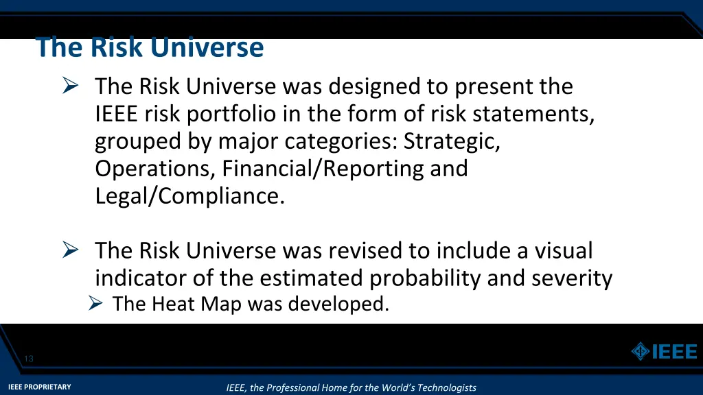 the risk universe the risk universe was designed
