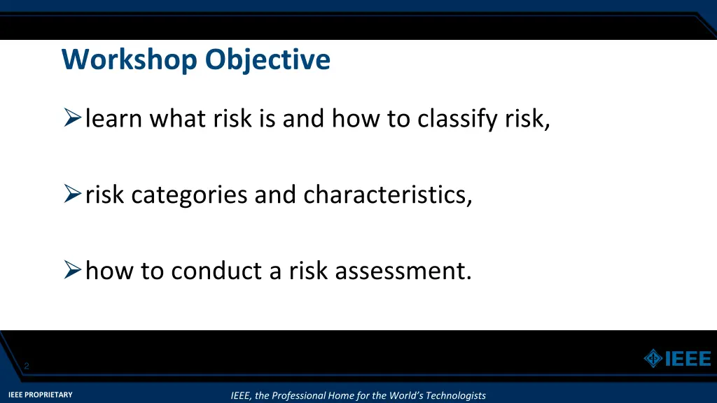 workshop objective