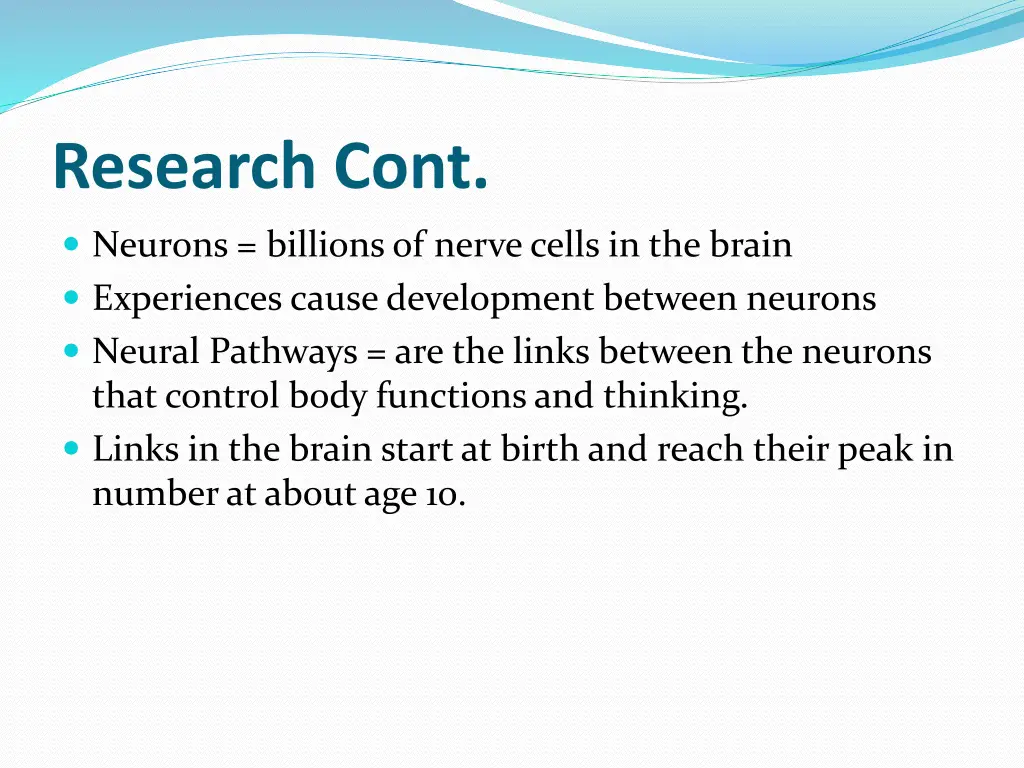 research cont
