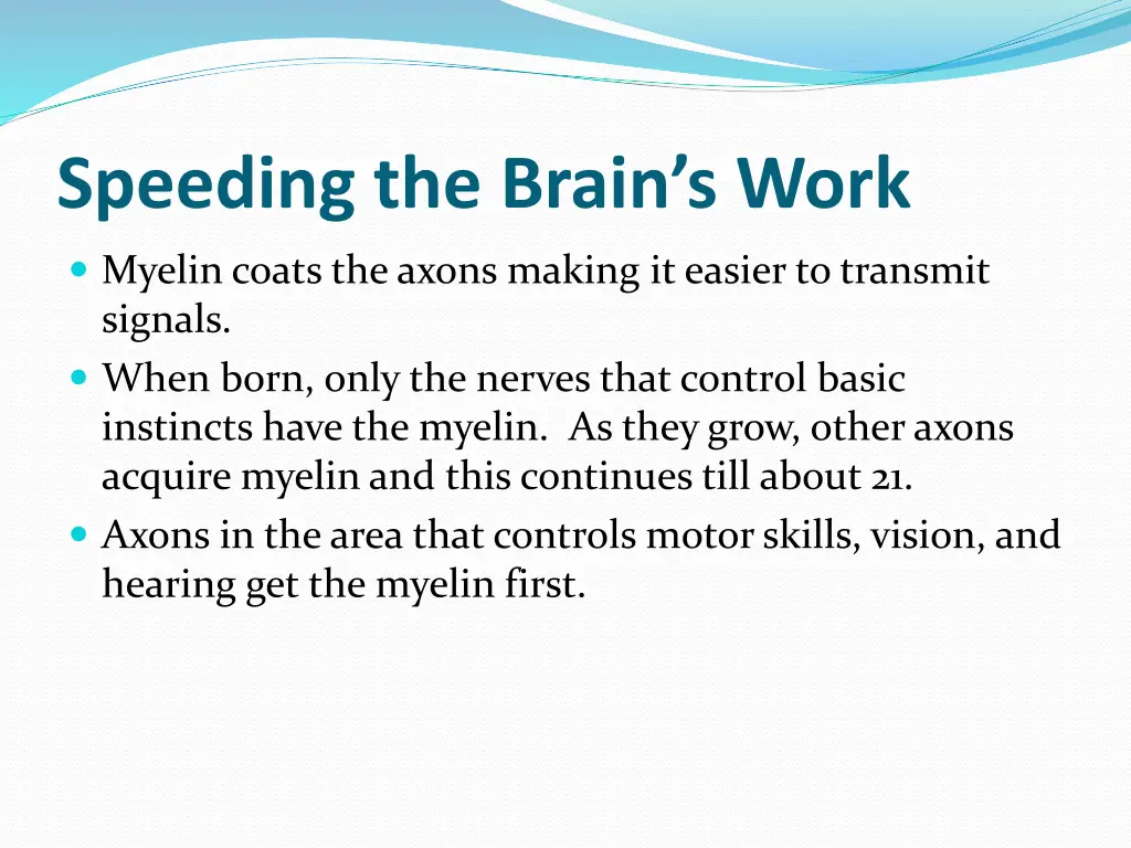 speeding the brain s work