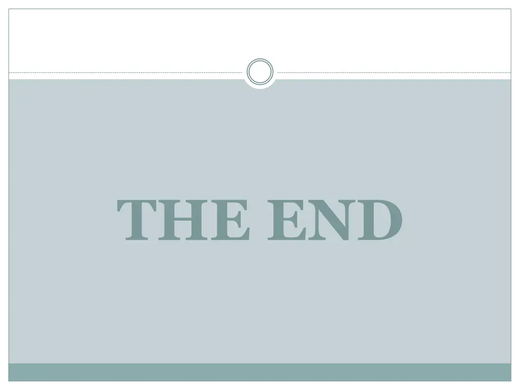 the end