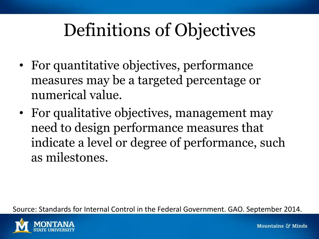 definitions of objectives
