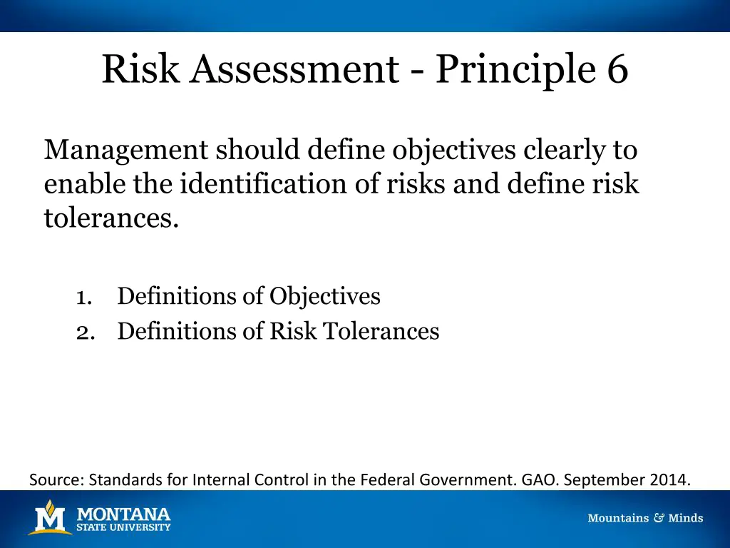 risk assessment principle 6