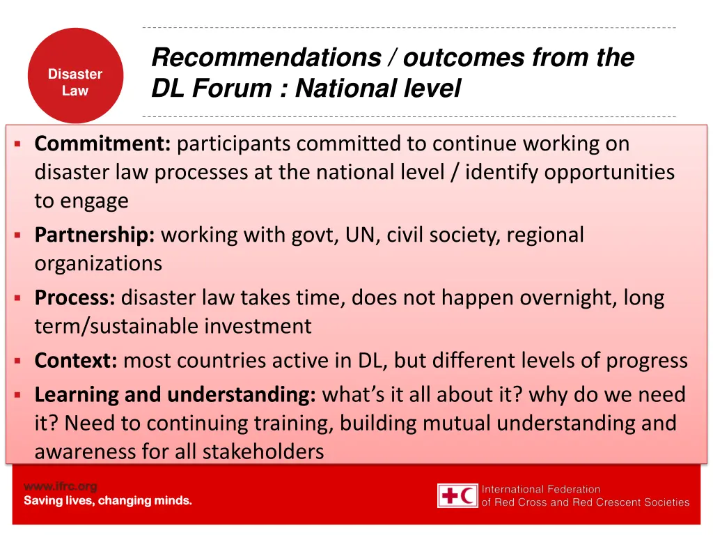 recommendations outcomes from the dl forum